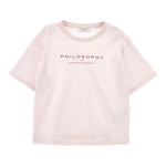 Philosophy T-Shirt tinta unita con Stampa Rosa per Bambina I1F609X ROSA PHILOSOPHY 