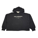 Philosophy Felpa Chiusa con Cappuccio tinta unita con Logo Nero per Bambina I9E602 NERO PHILOSOPHY 