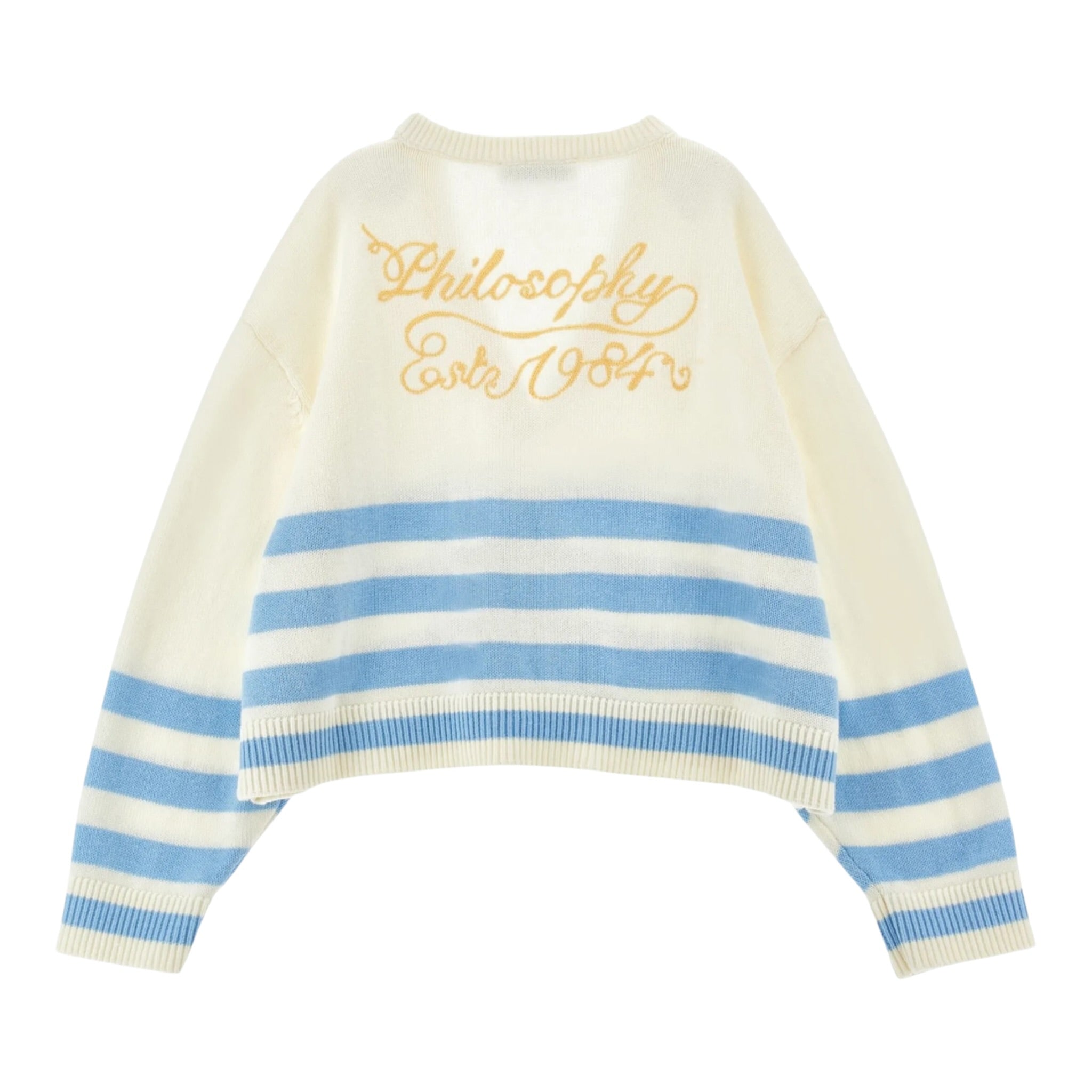 Philosophy Cardigan tinta unita con Ricami Panna per Bambina I9E801 PANNA PHILOSOPHY 