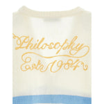 Philosophy Cardigan tinta unita con Ricami Panna per Bambina I9E801 PANNA PHILOSOPHY 