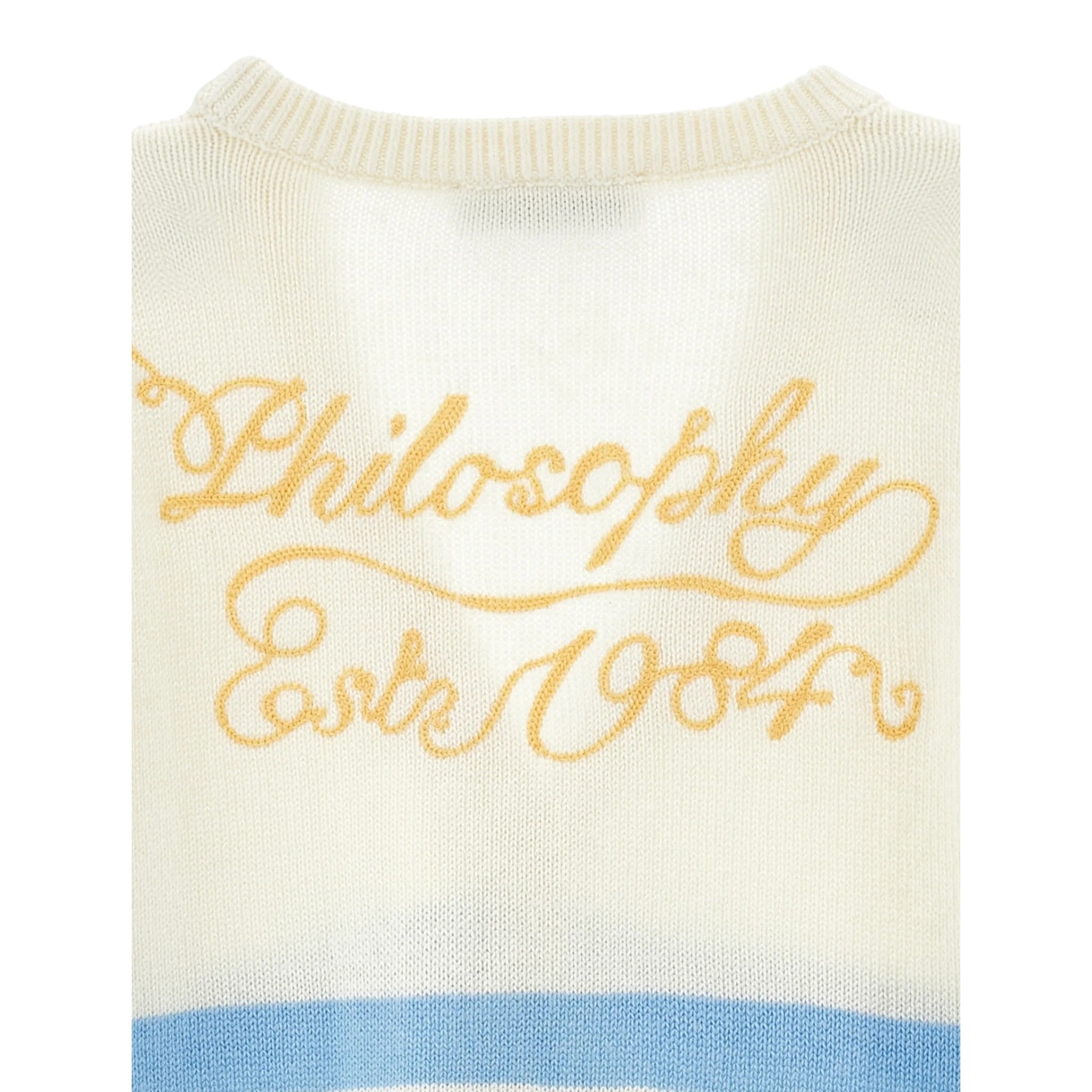 Philosophy Cardigan tinta unita con Ricami Panna per Bambina I9E801 PANNA PHILOSOPHY 