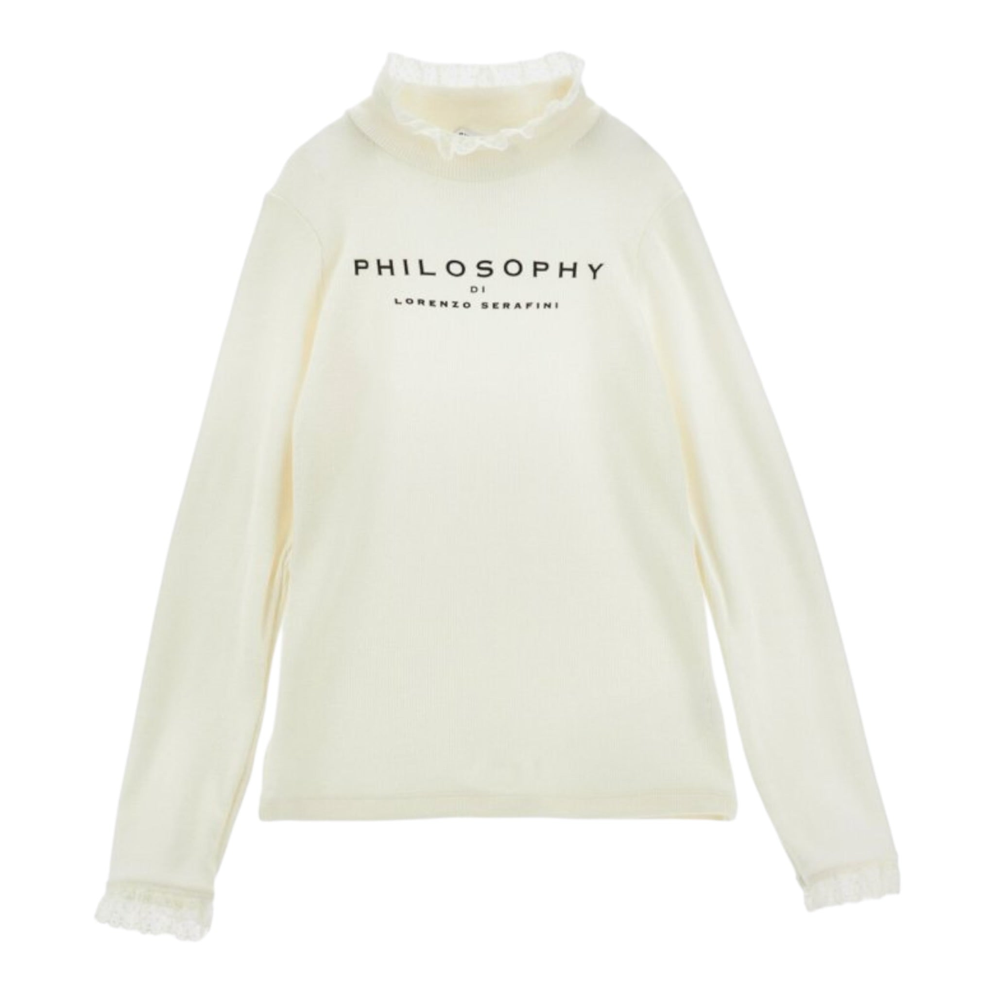 Philosophy Maglia tinta unita con Colletto Panna per Bambina IF619 PANNA PHILOSOPHY 