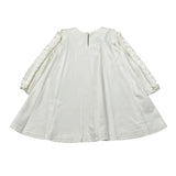 Piccola Ludo Abito Manica Lunga tinta unita Bianco per Bambina BS9WB040 BIANCO PICCOLA LUDO 