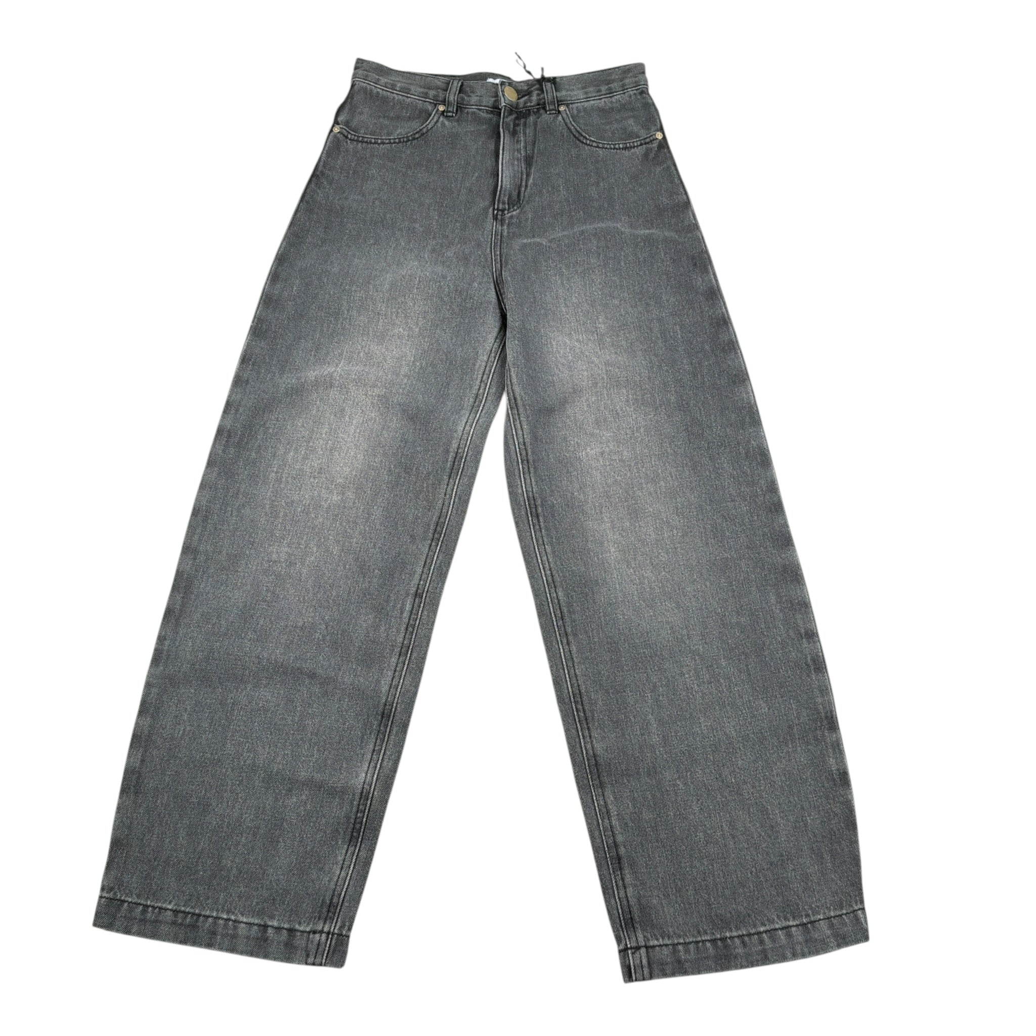 Pink Baby Jeans tinta unita con Logo Grigio per Bambina KFPA022X GRIGIO PINK BABY 