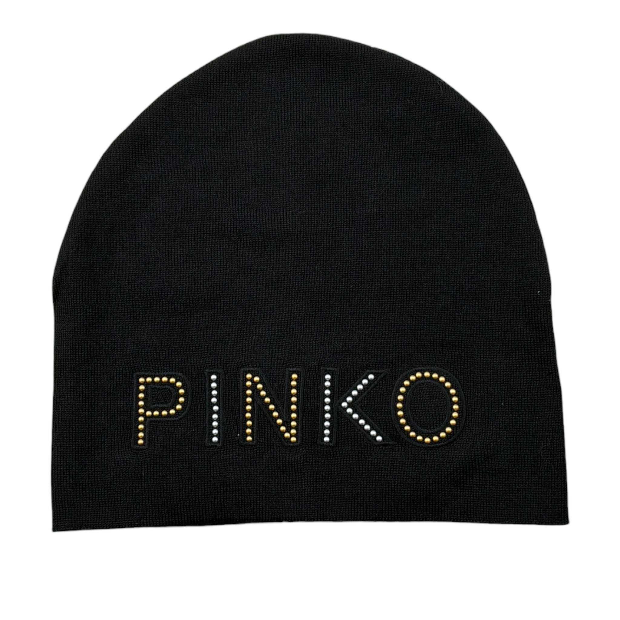 Pinko Cappello tinta unita con Stampa Nero per Bambina 028344 NERO PINKO 