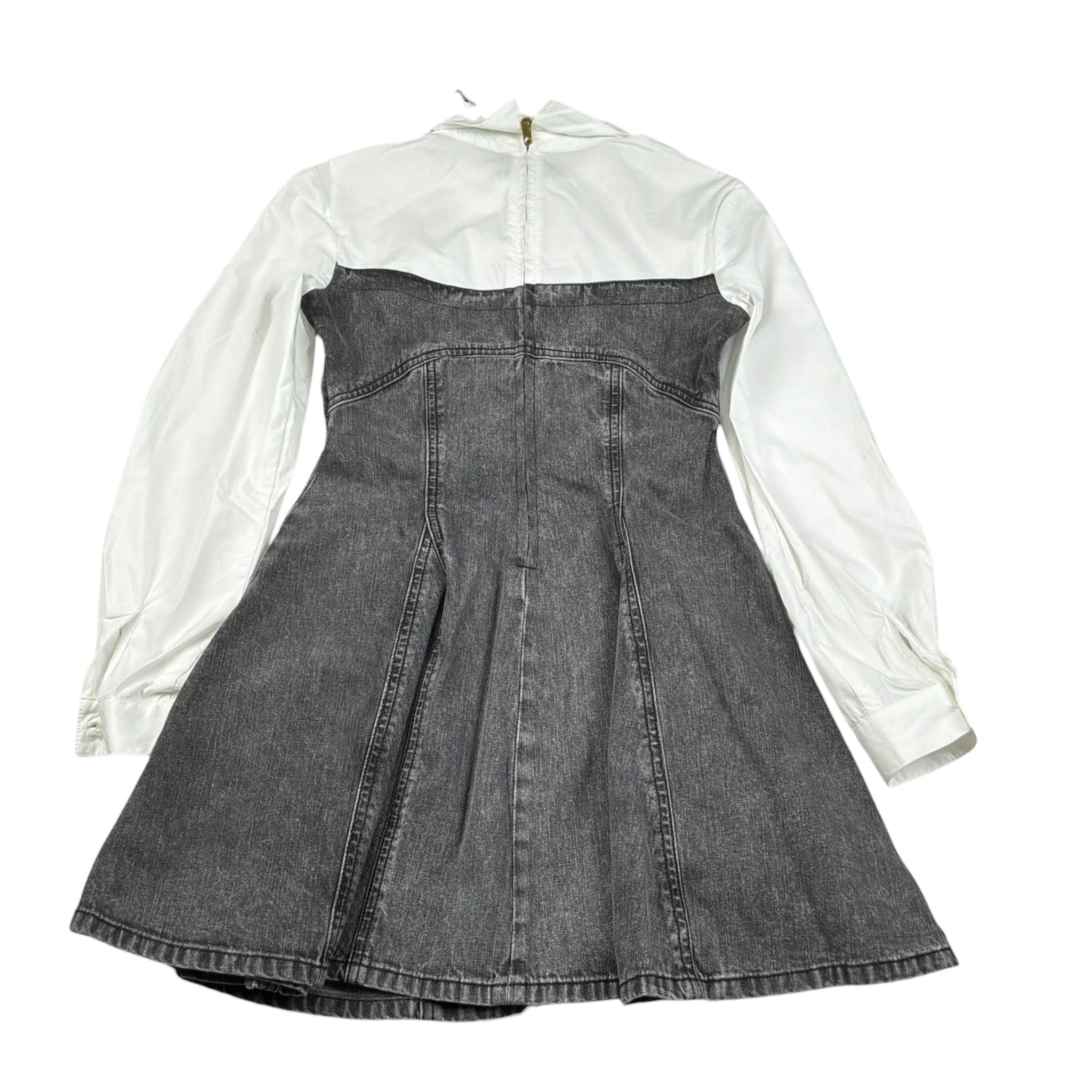 Pinko Abito Manica Lunga In Denim con Maniche In Camicia Grigio per Bambina KFAB023X GRIGIO PINKO 