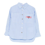 Pinko Camicia Manica Lunga Fantasia A Righe Azzurro per Bambina KFCA015 AZZURRO PINKO 