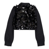 Pinko Camicia Manica Lunga Paillettata tinta unita Nero per Bambina KFCA019 NERO PINKO 
