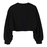 Pinko Felpa Chiusa Girocollo tinta unita con Logo Nero per Bambina KFFE012 NERO PINKO 