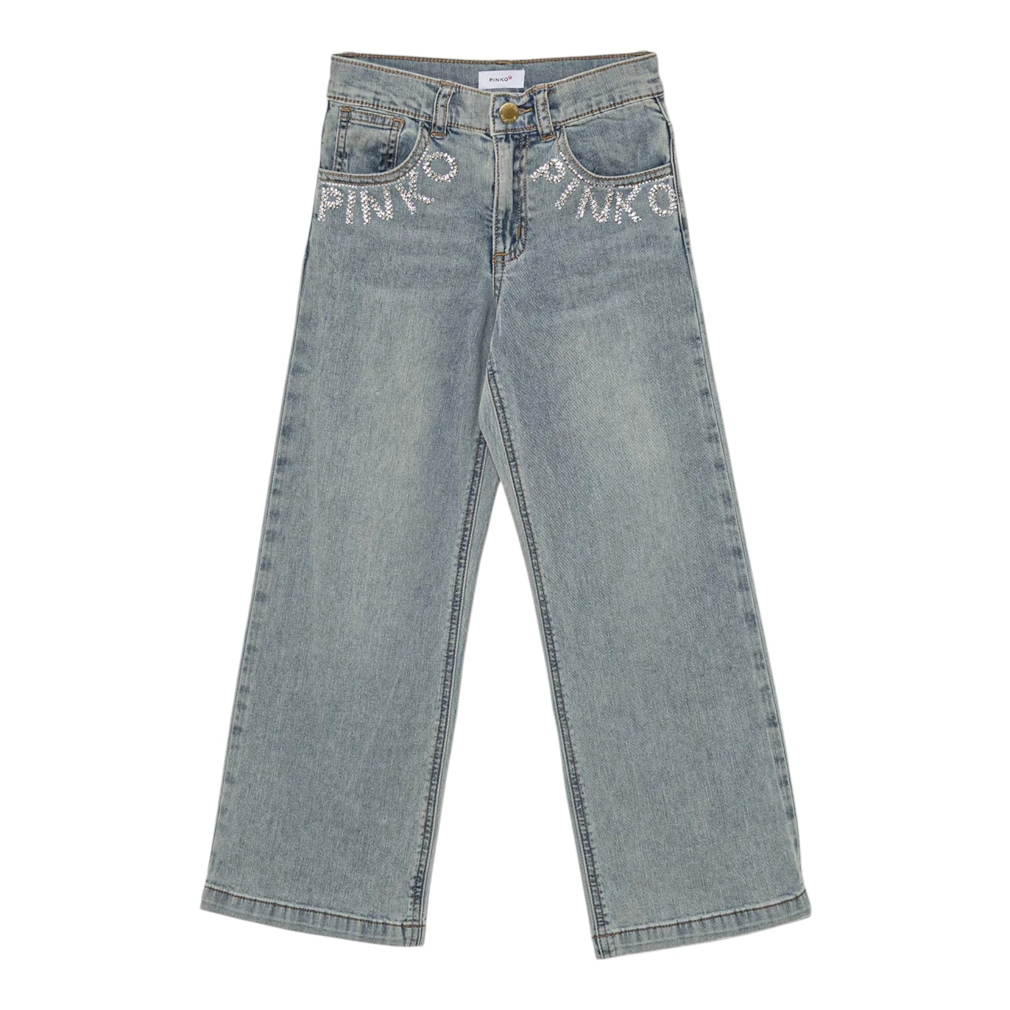 Pinko Jeans tinta unita Modello Palazzo Azzurro per Bambina KFPA031 AZZURRO PINKO 