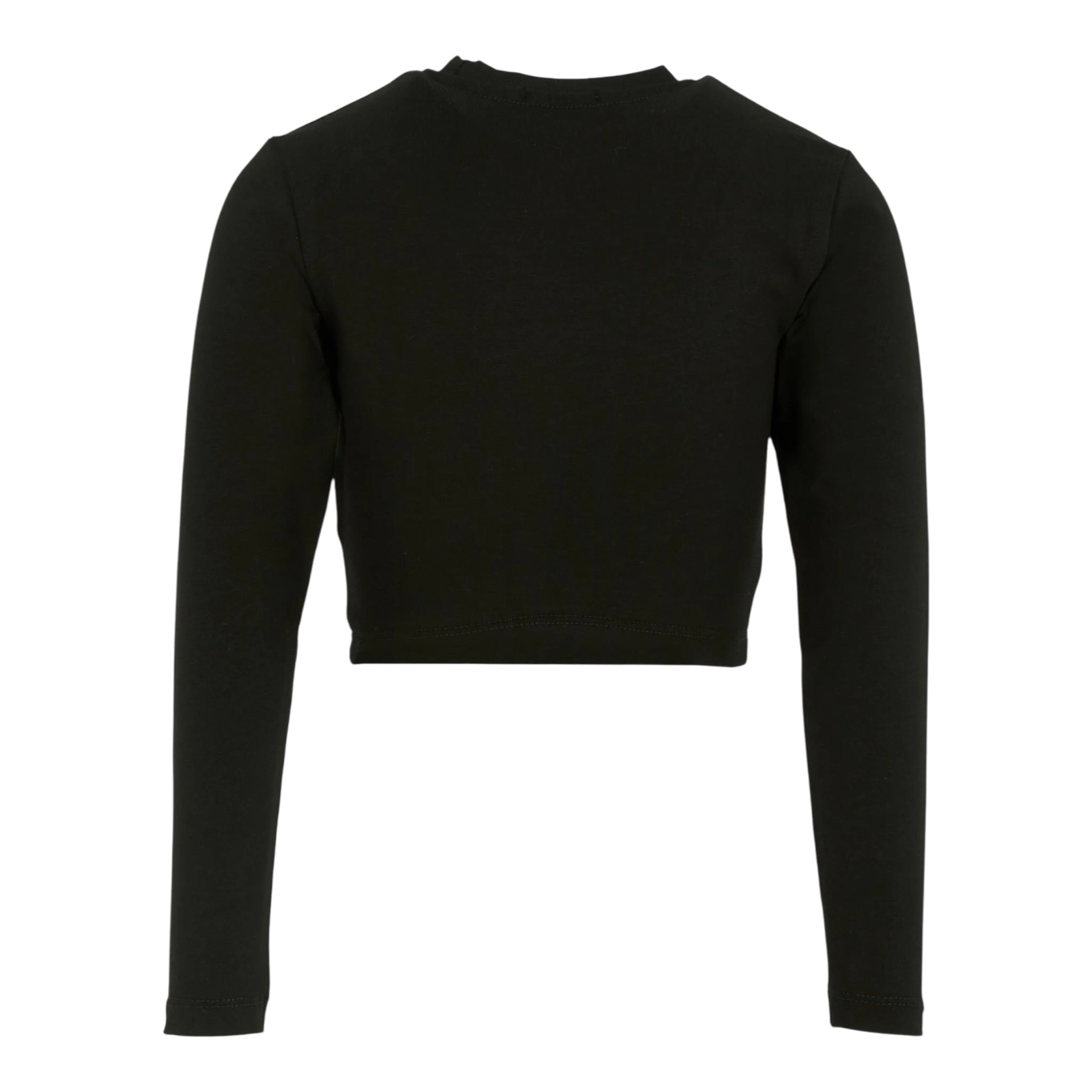 Pinko Shirt Girocollo tinta unita con Logo Nero per Bambina KFTS023 NERO PINKO 