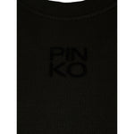 Pinko Shirt Girocollo tinta unita con Logo Nero per Bambina KFTS023 NERO PINKO 