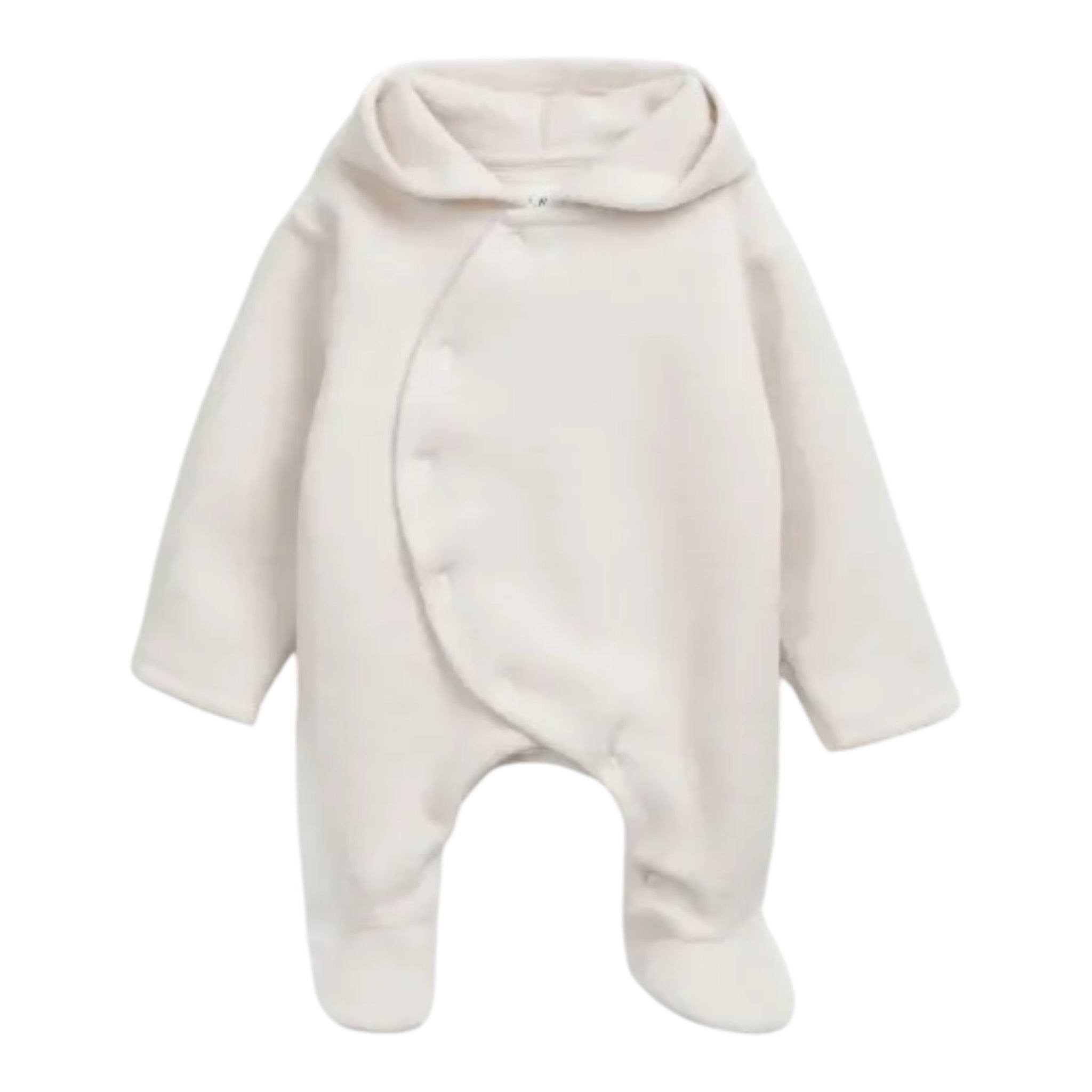 Play Up Tutina tinta unita con Cappuccio Panna per Neonato 0AR11501 PANNA PLAY UP 