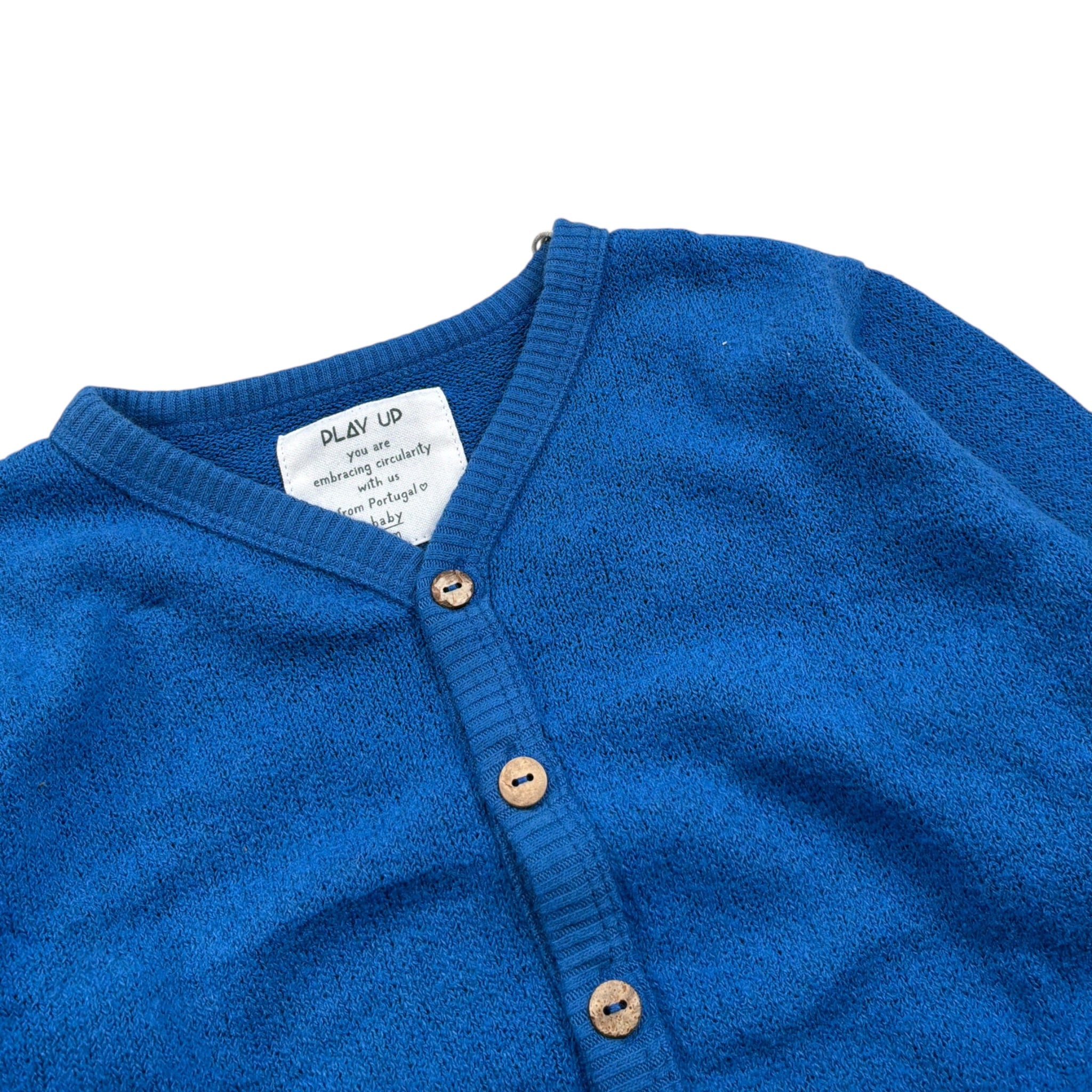 Play Up Cardigan tinta unita con Bottoni Blu per Neonato PA011AQ10904 BLU PLAY UP 