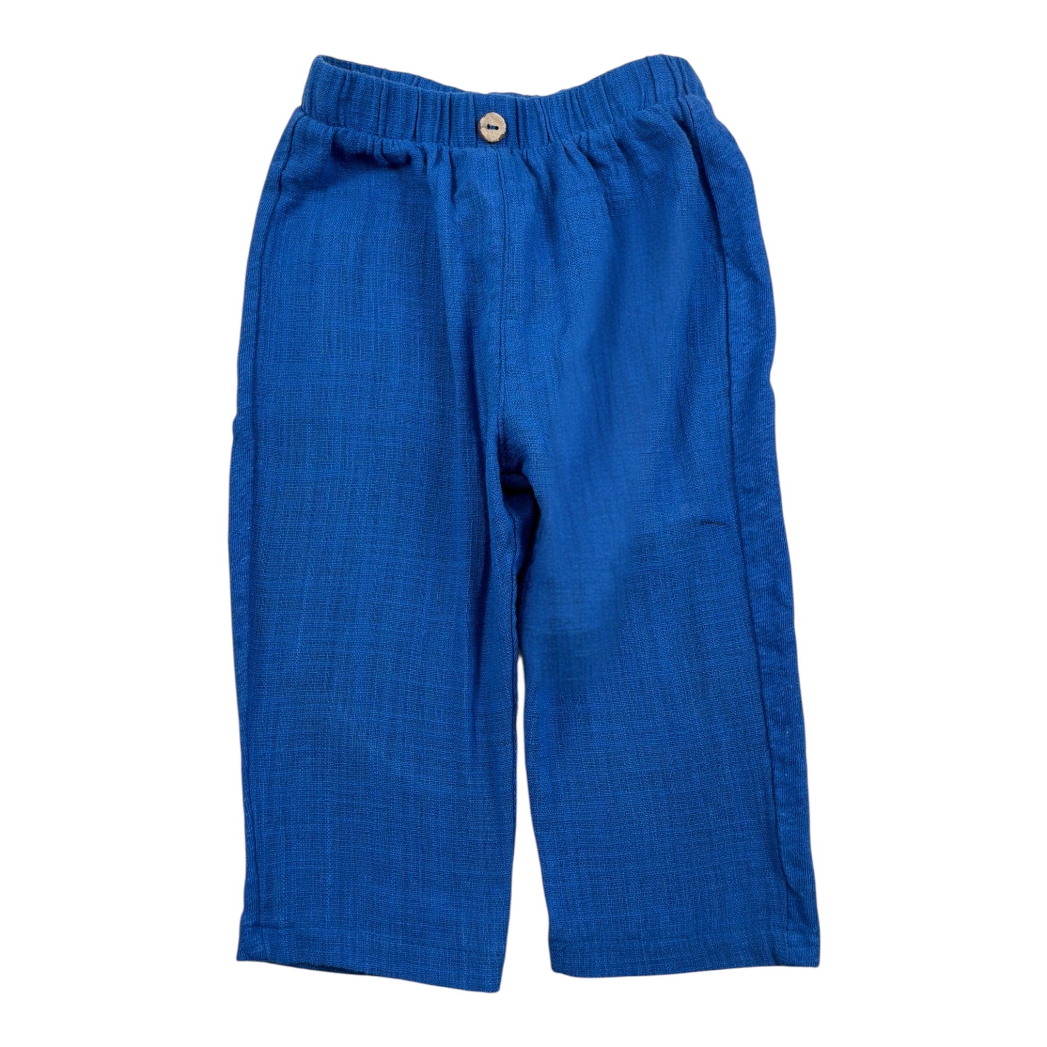 Play Up Pantalone tinta unita con Elastico In Vita Cobalto per Neonato PA011AQ11602 COBALTO PLAY UP 