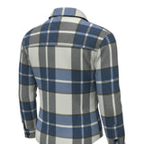 Please Camicia Bicolore con Fantasia Quadri Azzurro per Neonato CL61104B77N AZZURRO PLEASE 