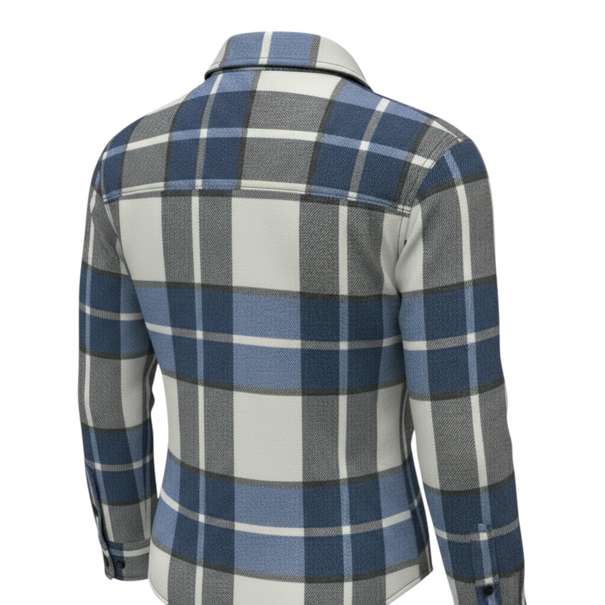 Please Camicia Bicolore con Fantasia Quadri Azzurro per Neonato CL61104B77N AZZURRO PLEASE 