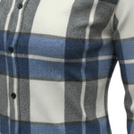Please Camicia Bicolore con Fantasia Quadri Azzurro per Neonato CL61104B77N AZZURRO PLEASE 