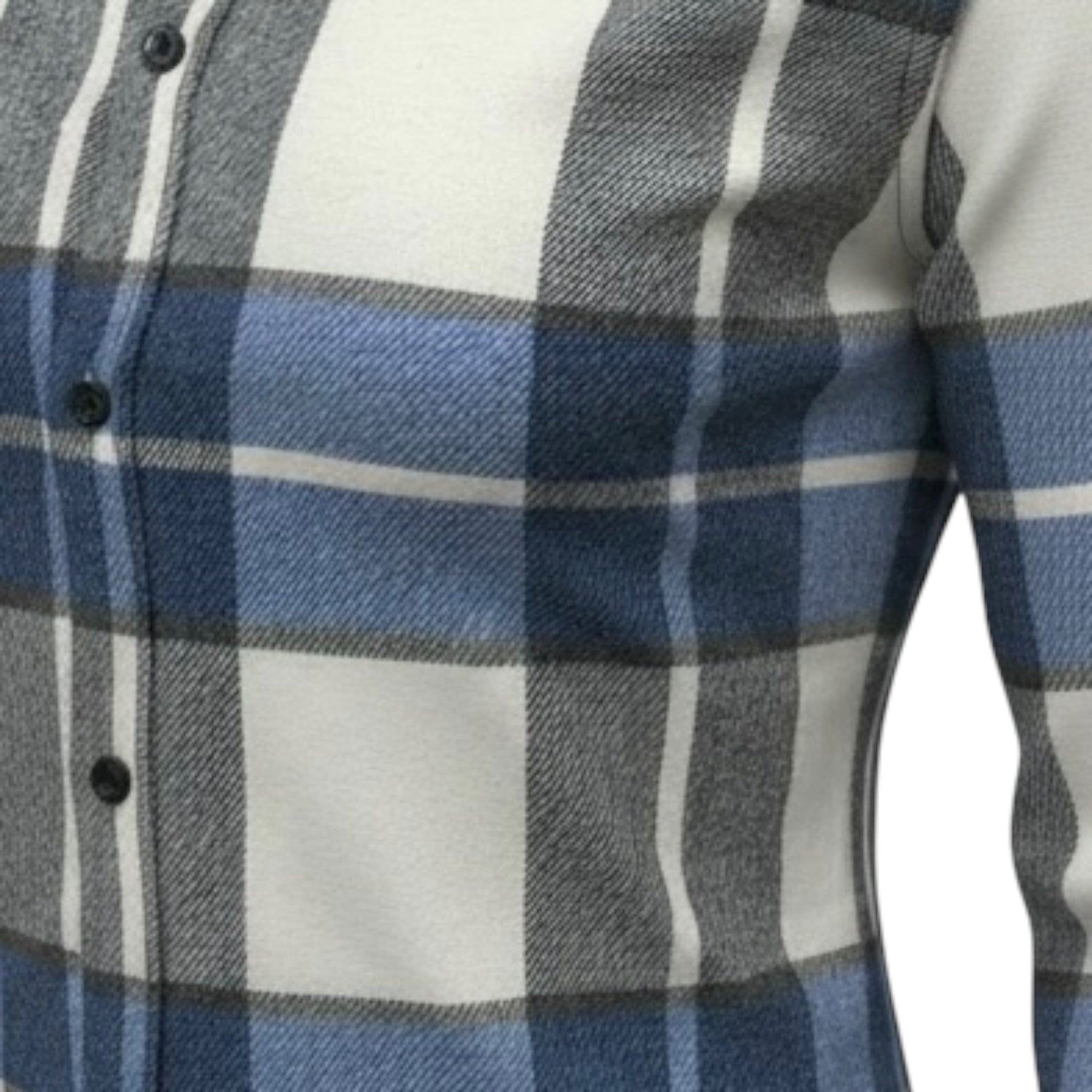 Please Camicia Bicolore con Fantasia Quadri Azzurro per Neonato CL61104B77N AZZURRO PLEASE 
