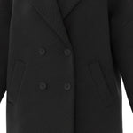 Please Cappotto tinta unita con Bottoni Nero per Bambina JB20120G78 NERO PLEASE 