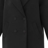 Please Cappotto tinta unita con Bottoni Nero per Bambina JB20120G78 NERO PLEASE 