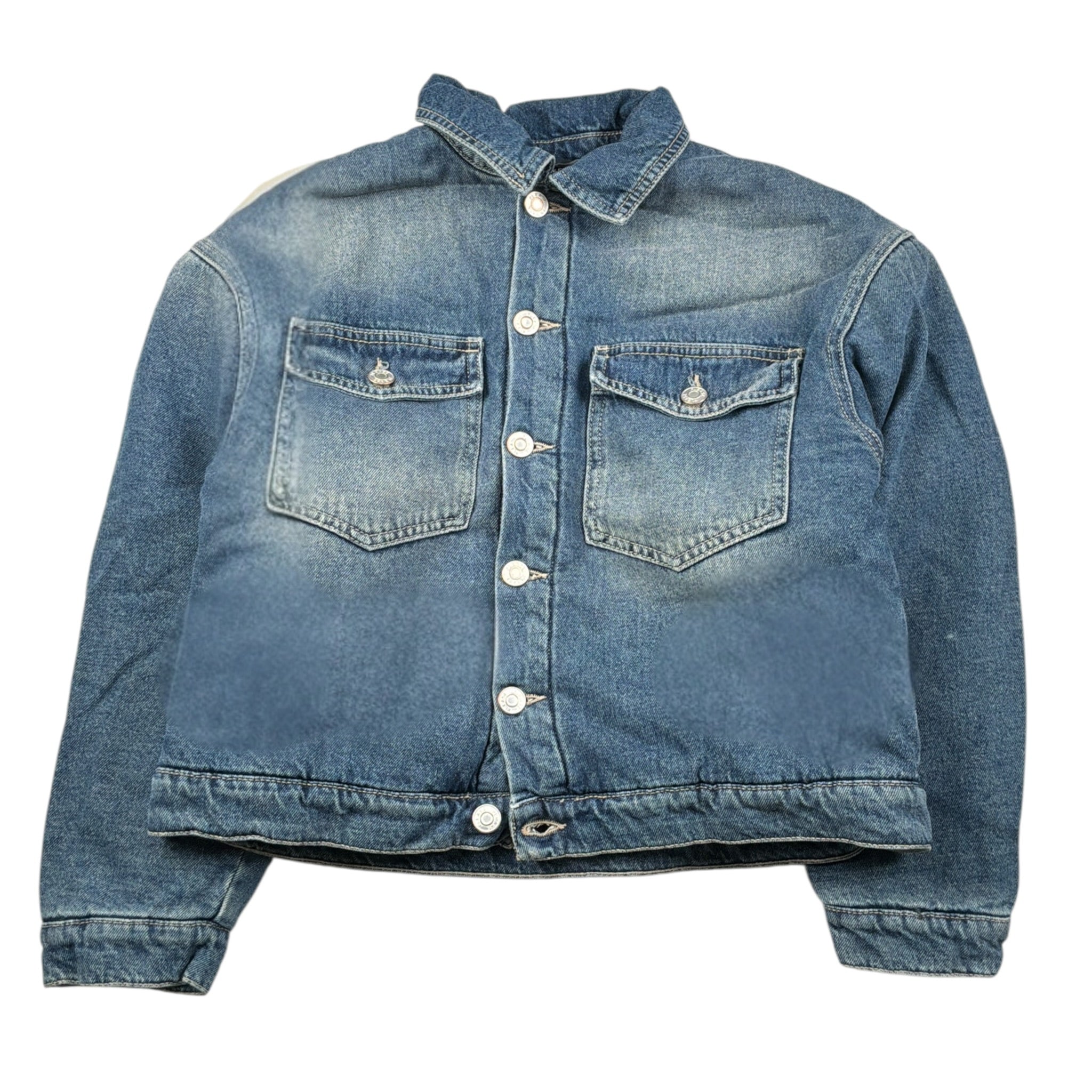 Please Giubbino In Denim con Pelliccia Interna Blu per Bambino JB23010B78 BLU PLEASE 