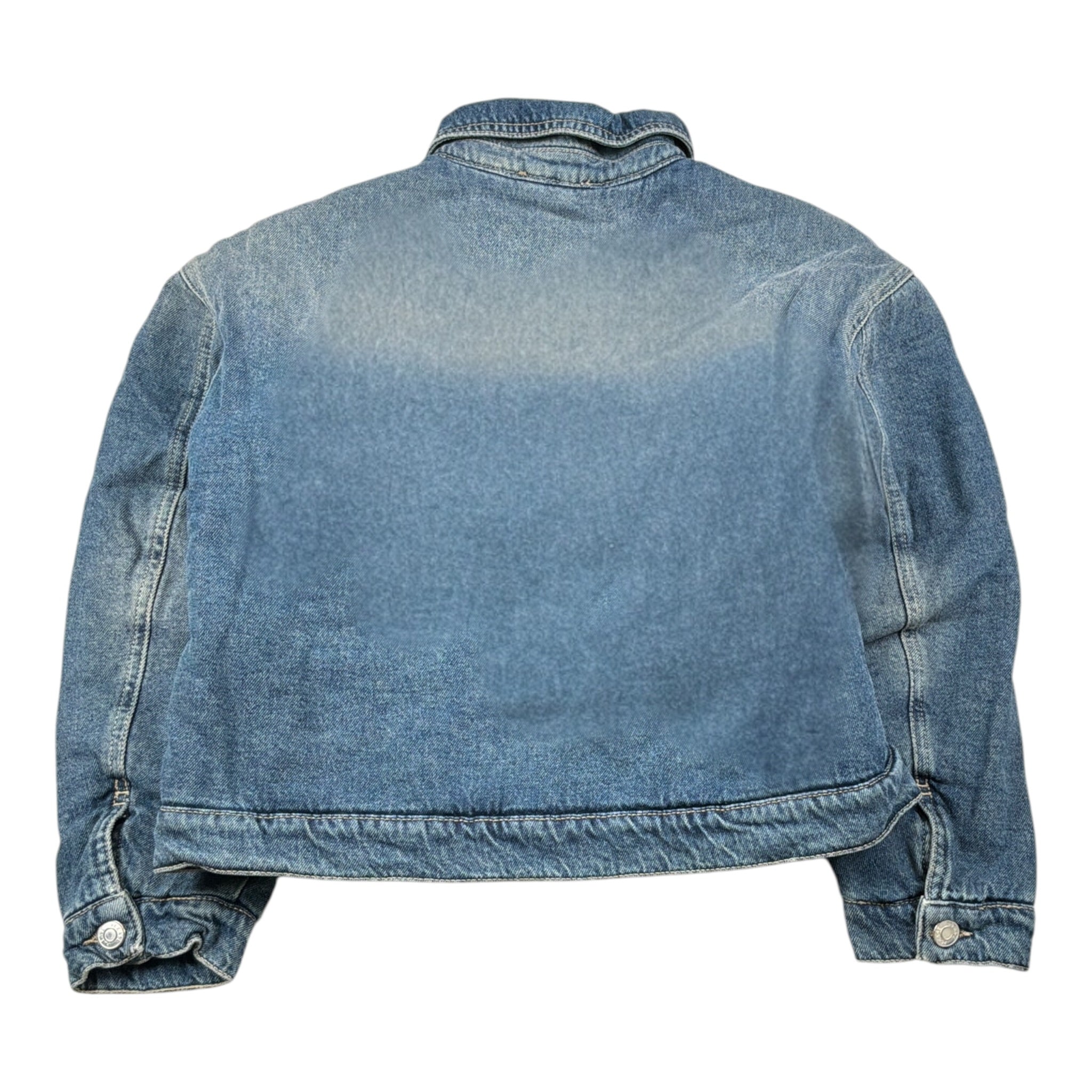 Please Giubbino In Denim con Pelliccia Interna Blu per Bambino JB23010B78 BLU PLEASE 