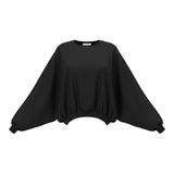 Please Felpa tinta unita con Elastico Nero per Bambina LB08172G78 NERO PLEASE 