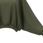 Please Felpa tinta unita con Elastico Verde per Bambina LB08172G78 VERDE PLEASE 