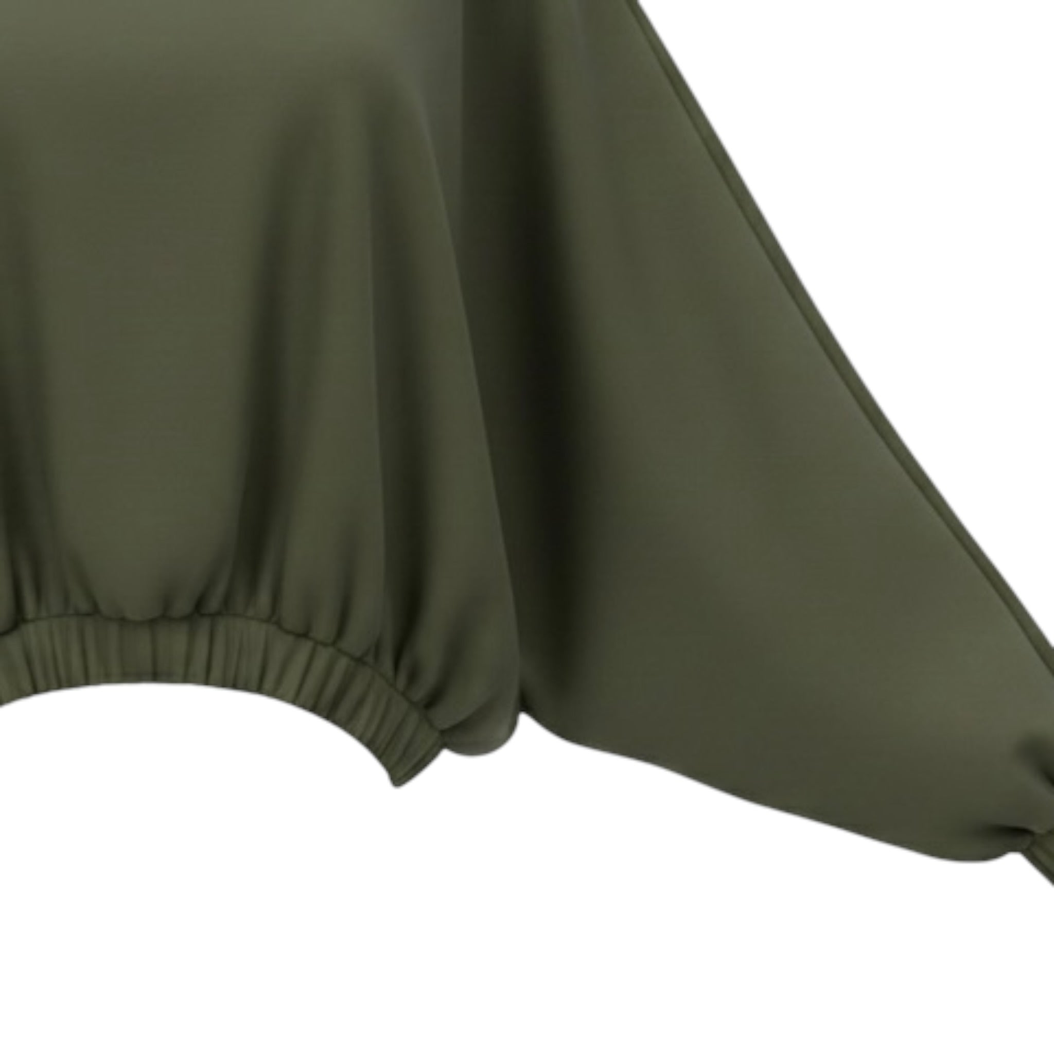 Please Felpa tinta unita con Elastico Verde per Bambina LB08172G78 VERDE PLEASE 