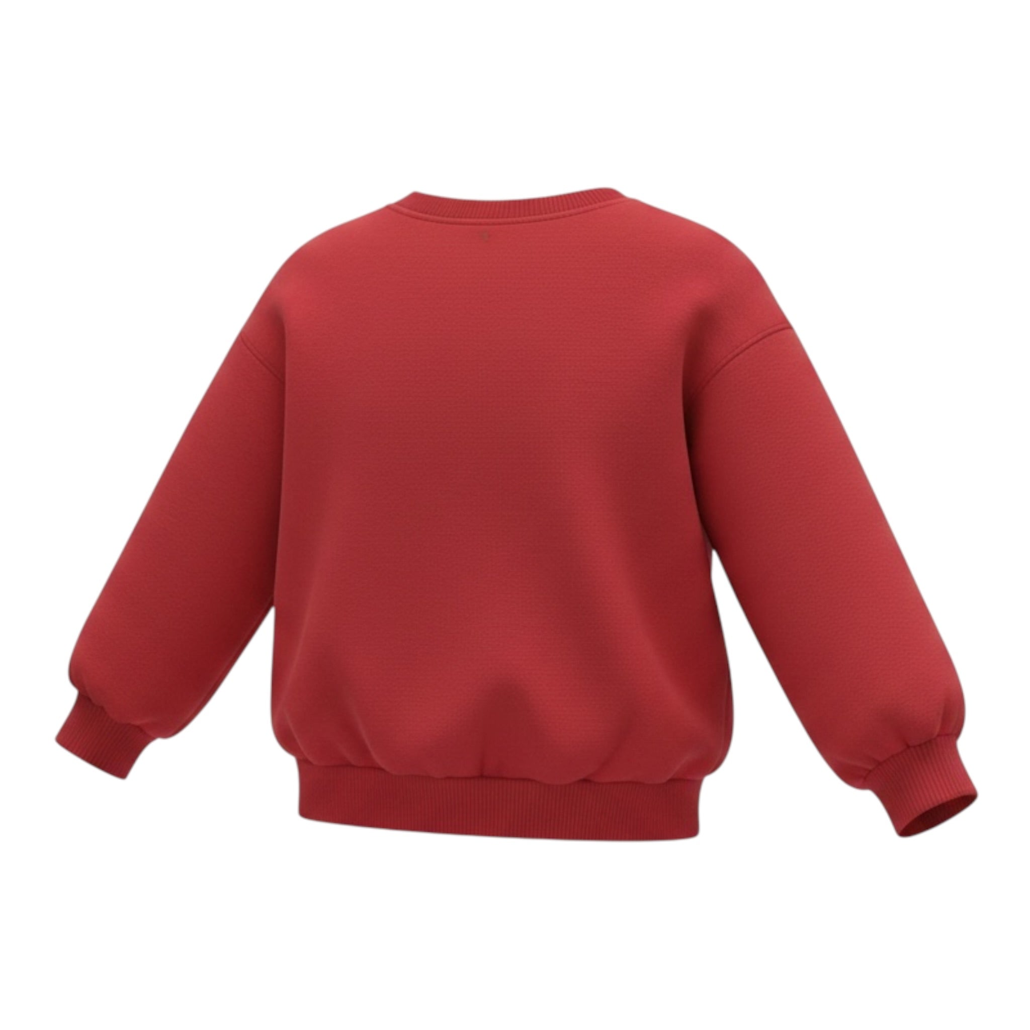 Please Felpa Girocollo tinta unita con Stampa Rosso per Bambina LB18042G77 ROSSO PLEASE 