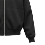 Please Felpa tinta unita con Zip Nero per Bambina LG14042G77 NERO PLEASE 