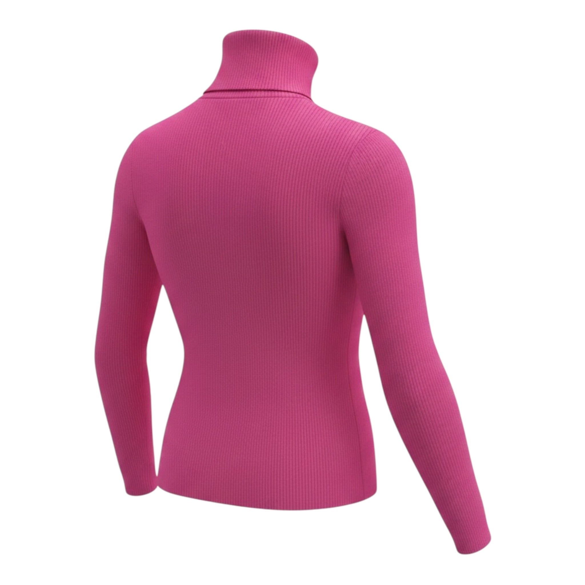 Please Maglia Collo Alto tinta unita Magenta per Bambina LW00072G78 MAGENTA PLEASE 