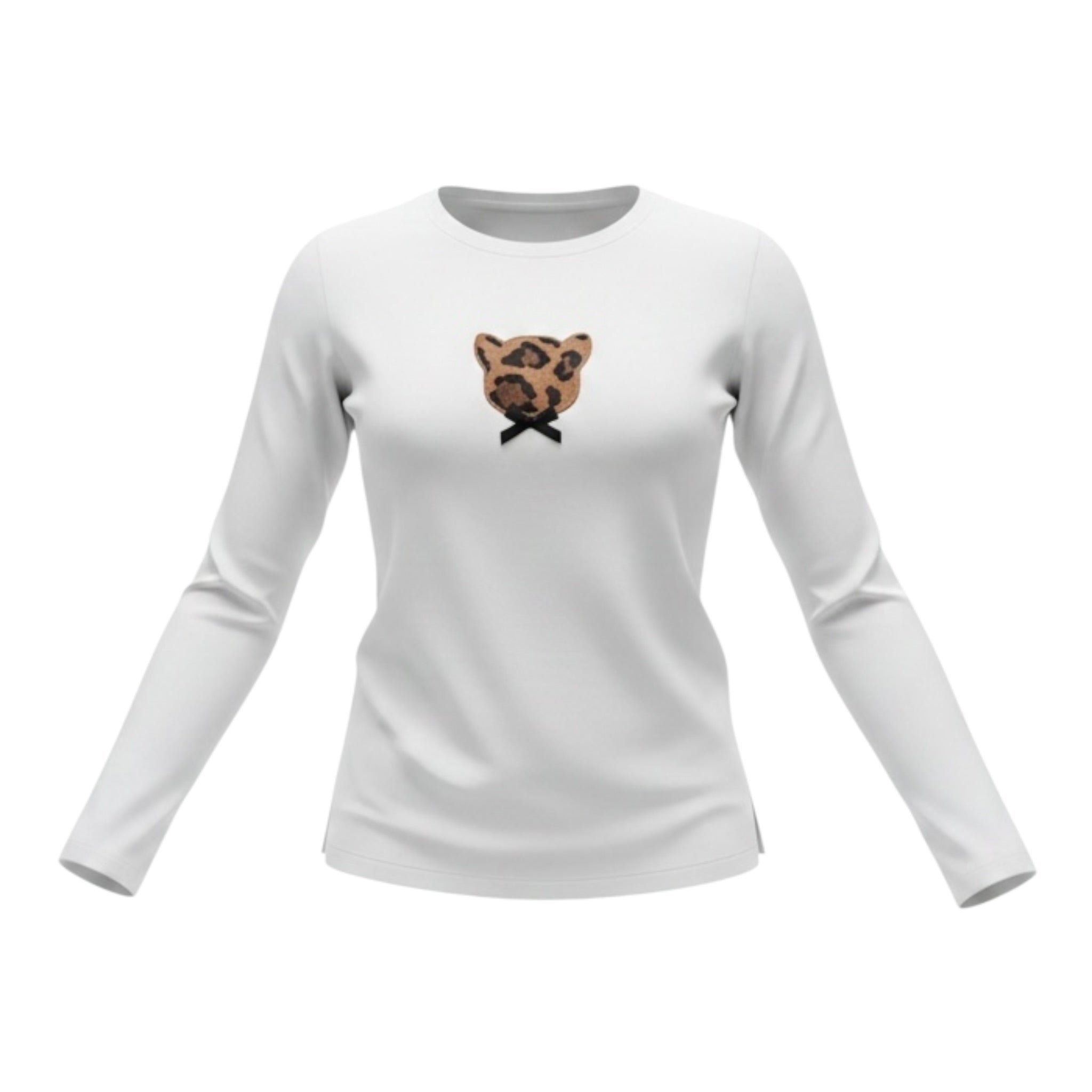 Please Shirt Girocollo tinta unita con Stampa Bianco per Neonata ML03030G77 BIANCO PLEASE 