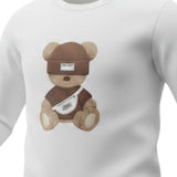 Please Shirt tinta unita con Stampa Panna per Neonato ML42020B77N PANNA PLEASE 