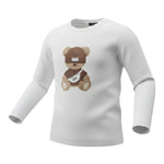 Please Shirt tinta unita con Stampa Panna per Neonato ML42020B77N PANNA PLEASE 