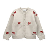 Please Cardigan tinta unita con Fiocchi Beige per Neonata NB05234G77 BEIGE PLEASE 