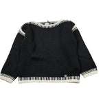 Please Maglia tinta unita con Profili In Contrasto Nero per Bambina NB17230G78 NERO PLEASE 