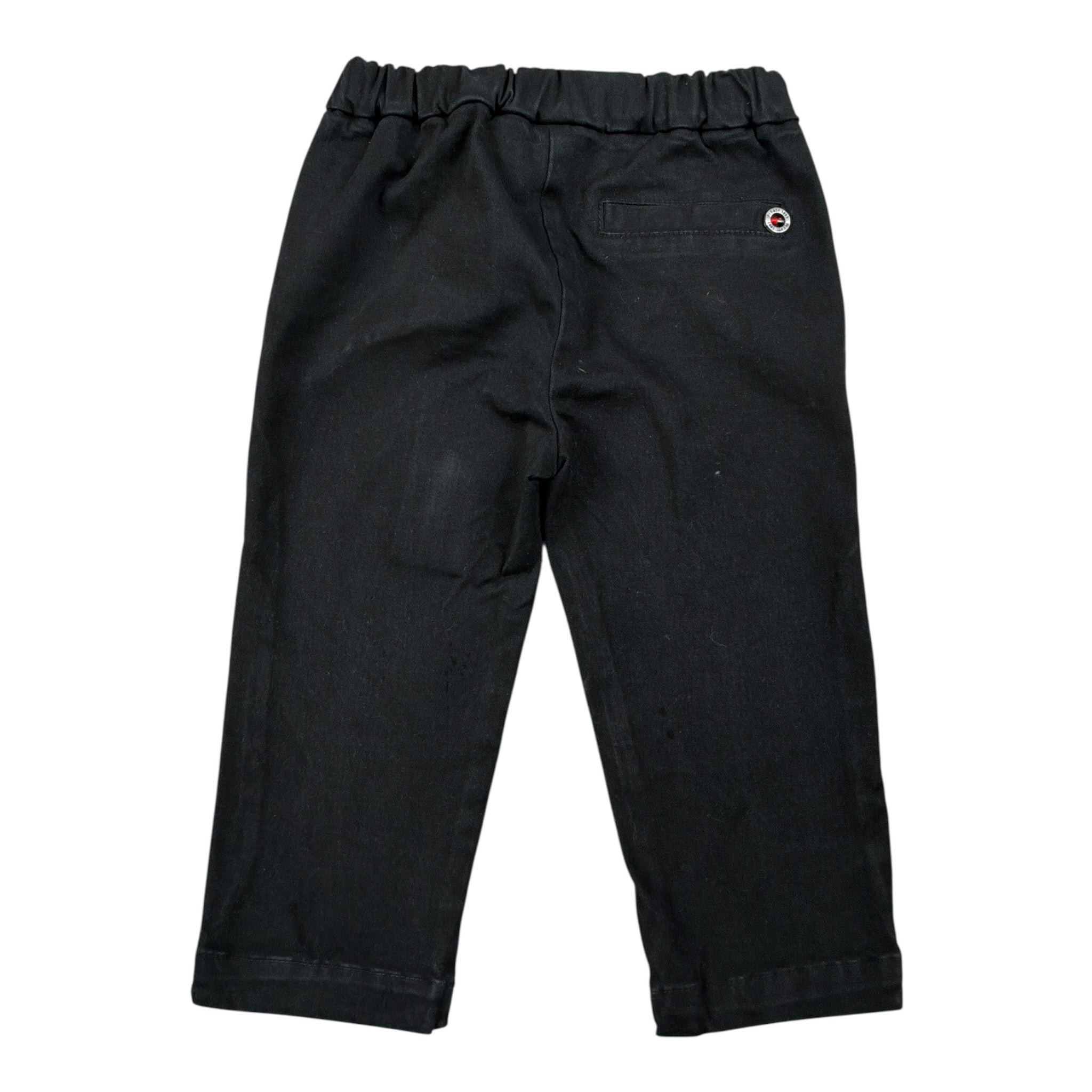 Please Pantalone tinta unita con Elastico In Vita Nero per Neonato PE42132B77 NERO PLEASE 