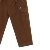 Please Pantalone tinta unita con Elastico In Vita Marrone per Neonato PE43132B77N MARRONE PLEASE 