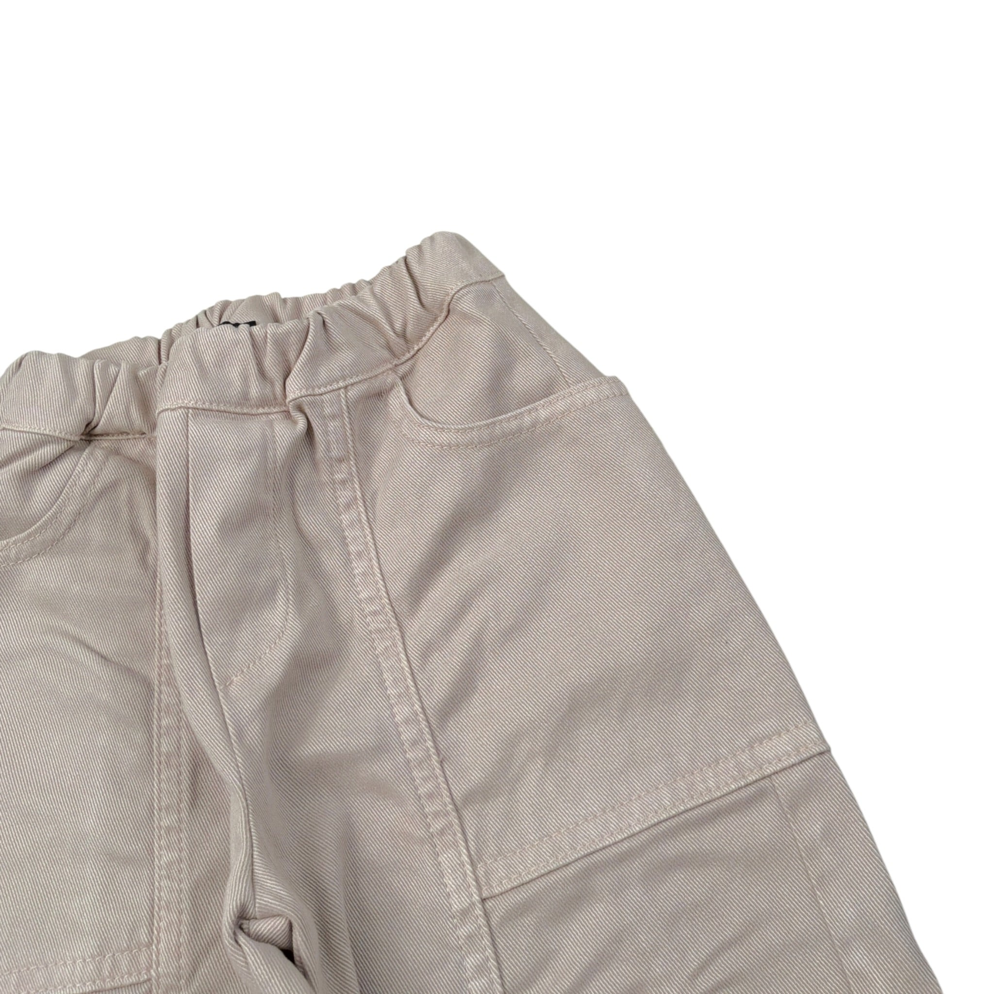 Please Pantalone tinta unita con Elastico In Vita Beige per Bambino PE62132B77 BEIGE PLEASE 