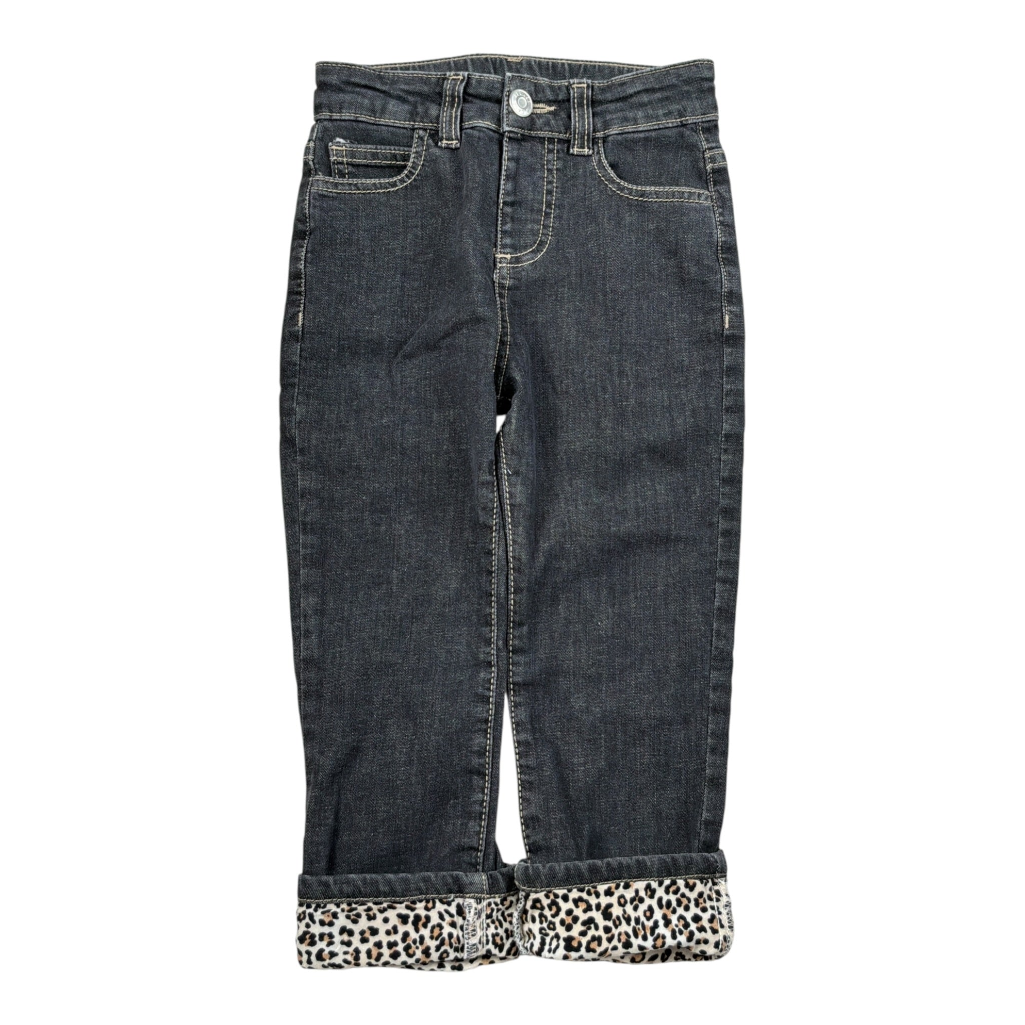 Please Jeans tinta unita con Girovita Regolabile Nero per Bambina PH03010G77 NERO PLEASE 