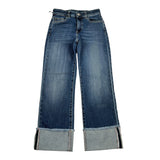 Please Jeans tinta unita con Girovita Regolabile Blu per Bambina PH04012G78 BLU PLEASE 