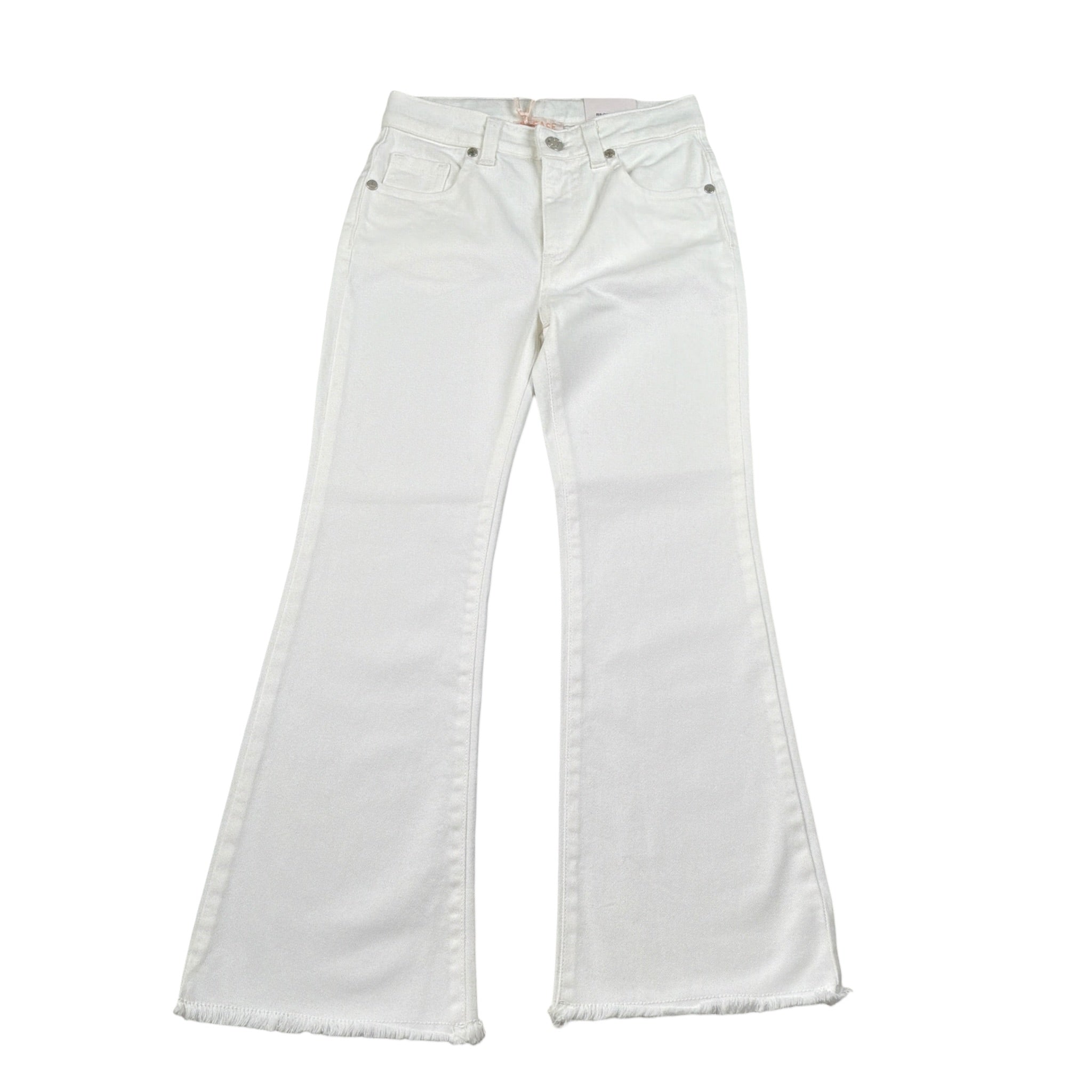 Please Pantalone tinta unita Modello A Zampa Bianco per Bambina PHC6132G73 BIANCO PLEASE 