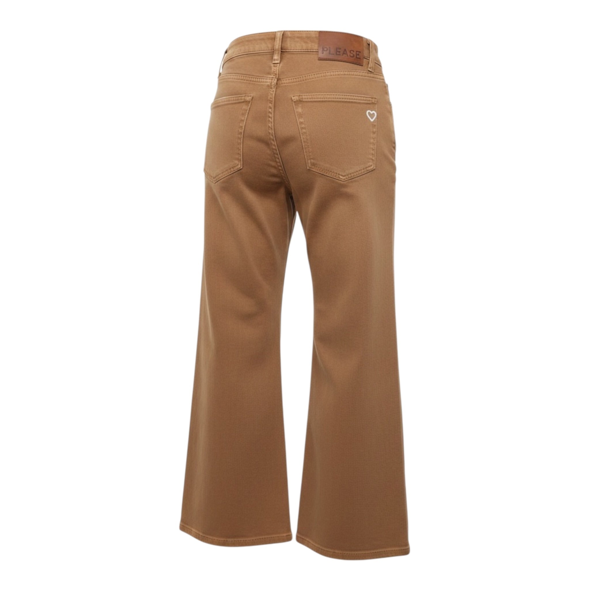 Please Pantalone tinta unita Modello A Palazzo Cammello per Bambina PHR4132G78 CAMMELLO PLEASE 