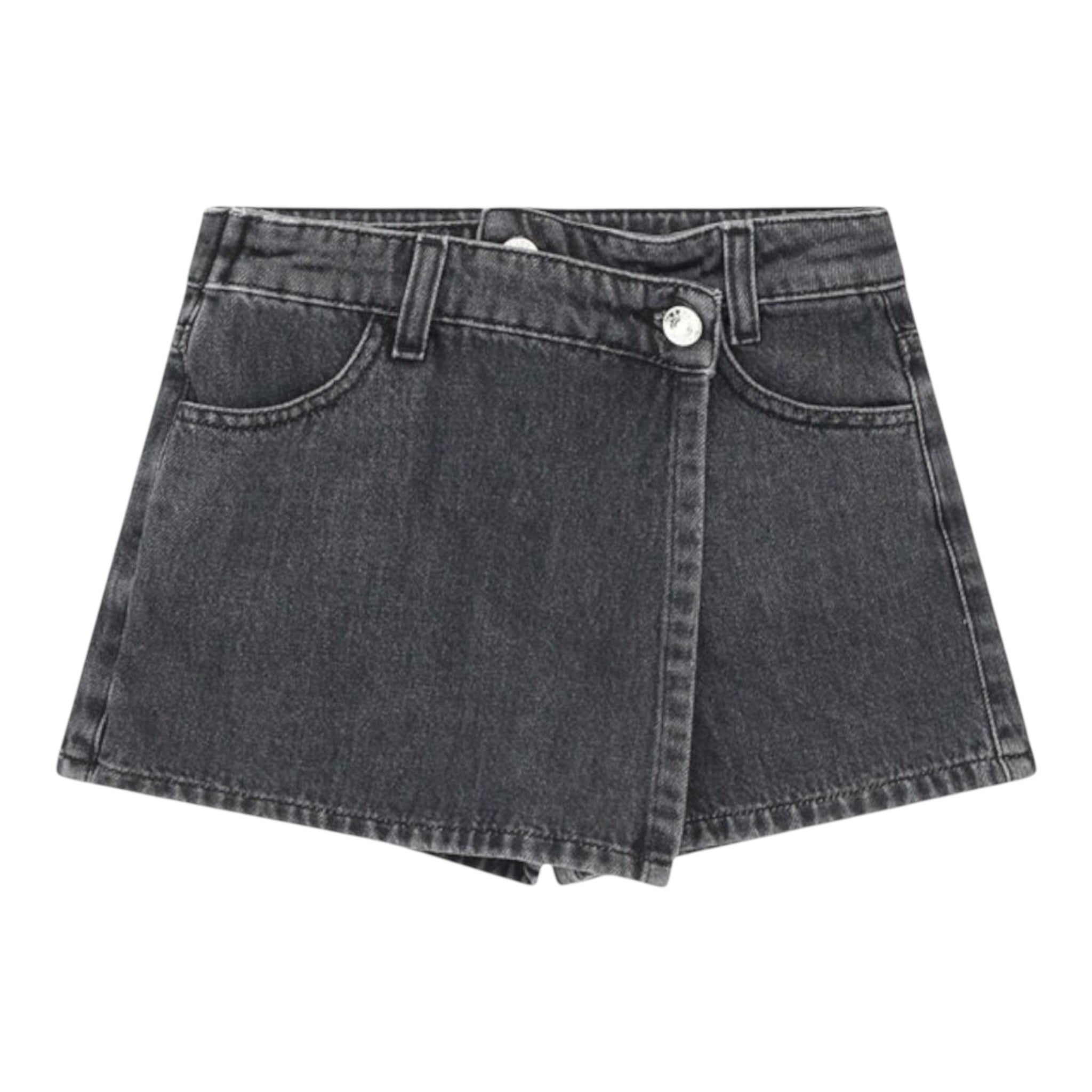 Please Short In Denim tinta unita Modello Gonna Grigio per Bambina RB07010G78 GRIGIO PLEASE 