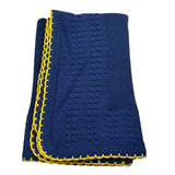 Primodi'Bebe' Coperta tinta unita con Profili In Contrasto Blu per Neonato 3307 BLU PRIMODI'BEBE' 