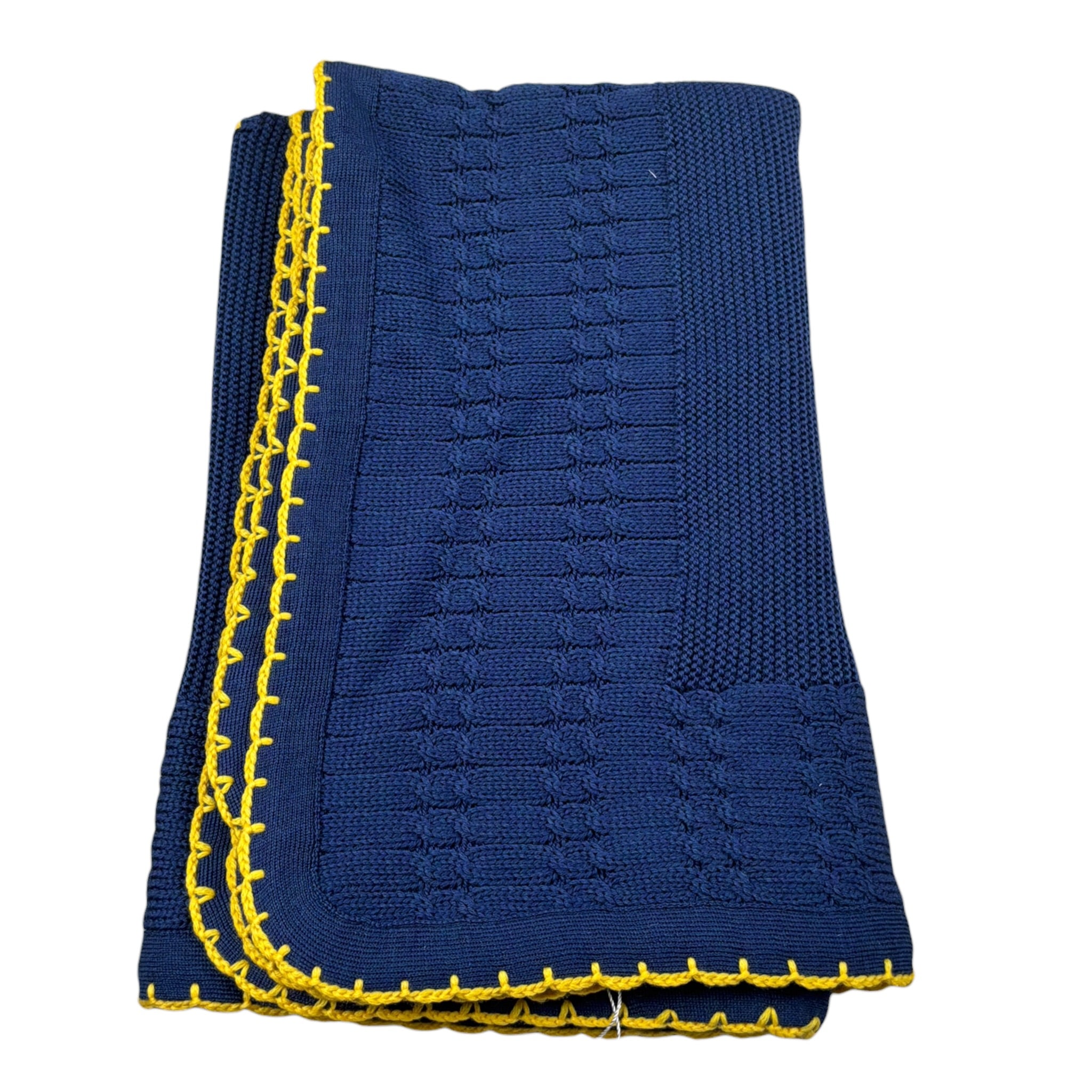 Primodi'Bebe' Coperta tinta unita con Profili In Contrasto Blu per Neonato 3307 BLU PRIMODI'BEBE' 