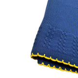 Primodi'Bebe' Coperta tinta unita con Profili In Contrasto Blu per Neonato 3307 BLU PRIMODI'BEBE' 