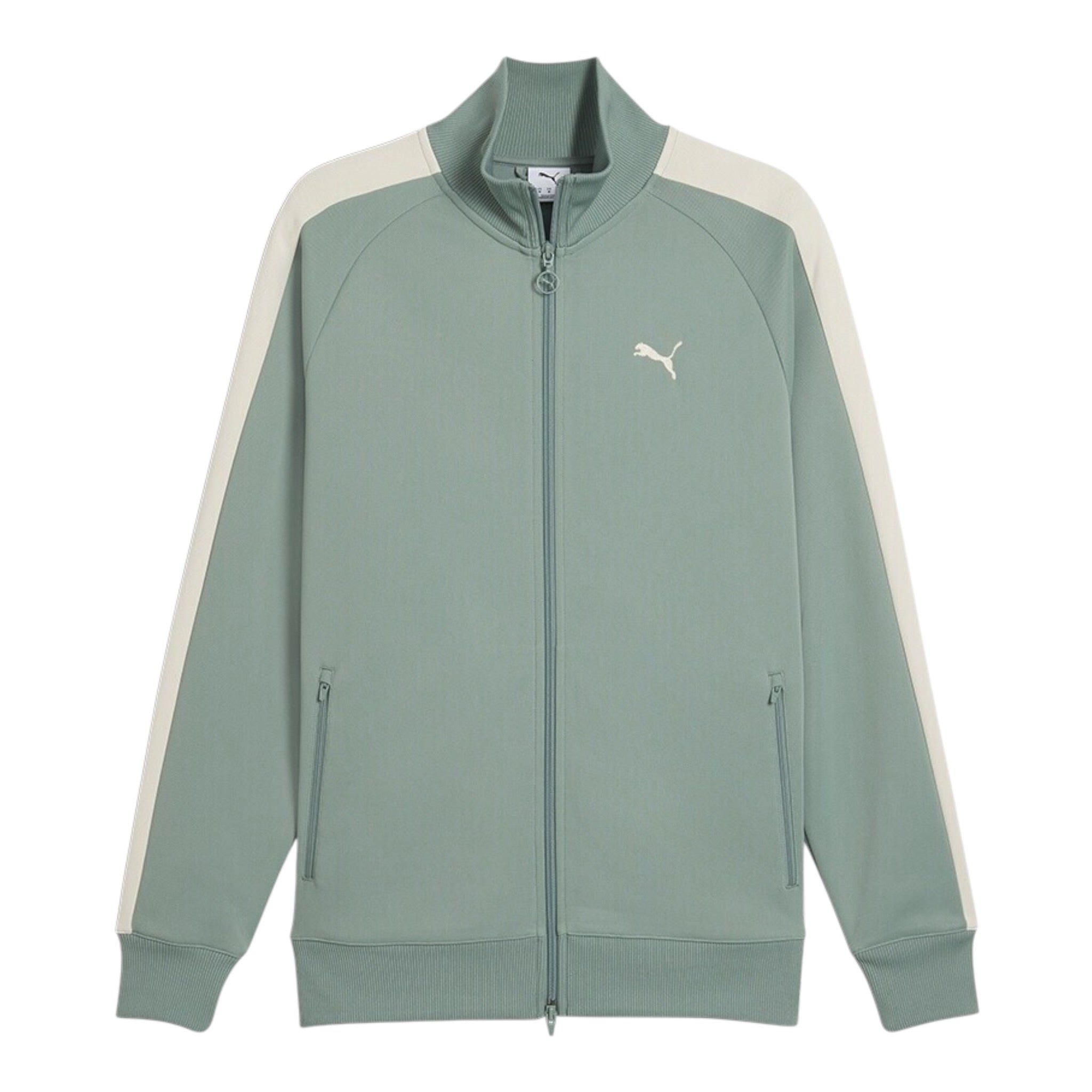 Puma Felpa con Zip tinta unita Verde per Bambina 629587 VERDE PUMA 